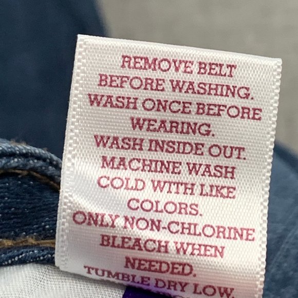 So Straight Dark Blue Denim Jeans Size 5 Low Rise 78%‎ Cotton Polyester Spandex - Picture 13 of 14